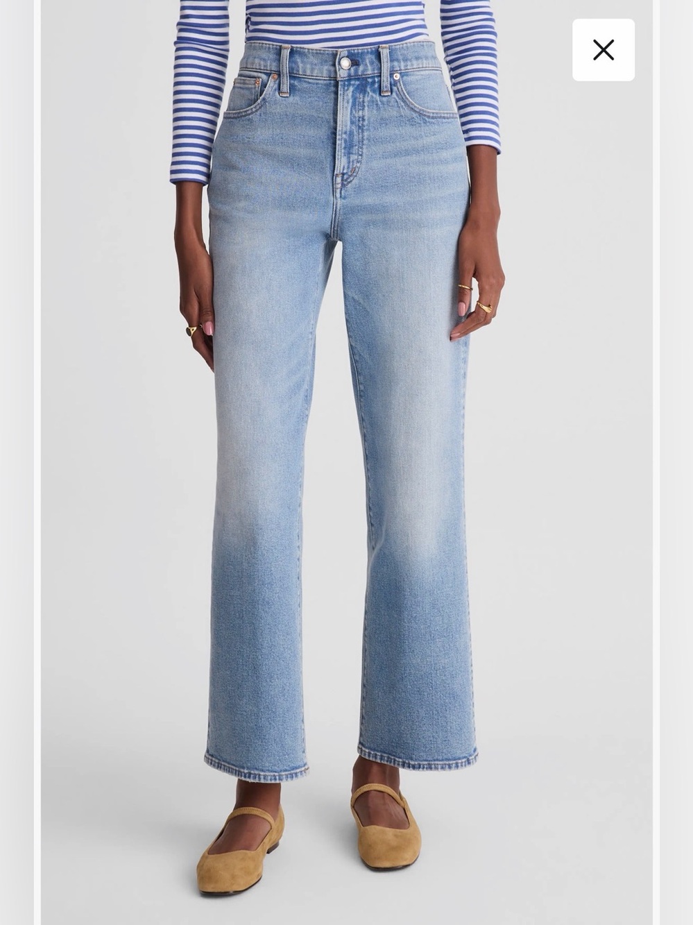 MADEWELL The Perfect Vintage Crop Wide Leg Jeans, raw hem